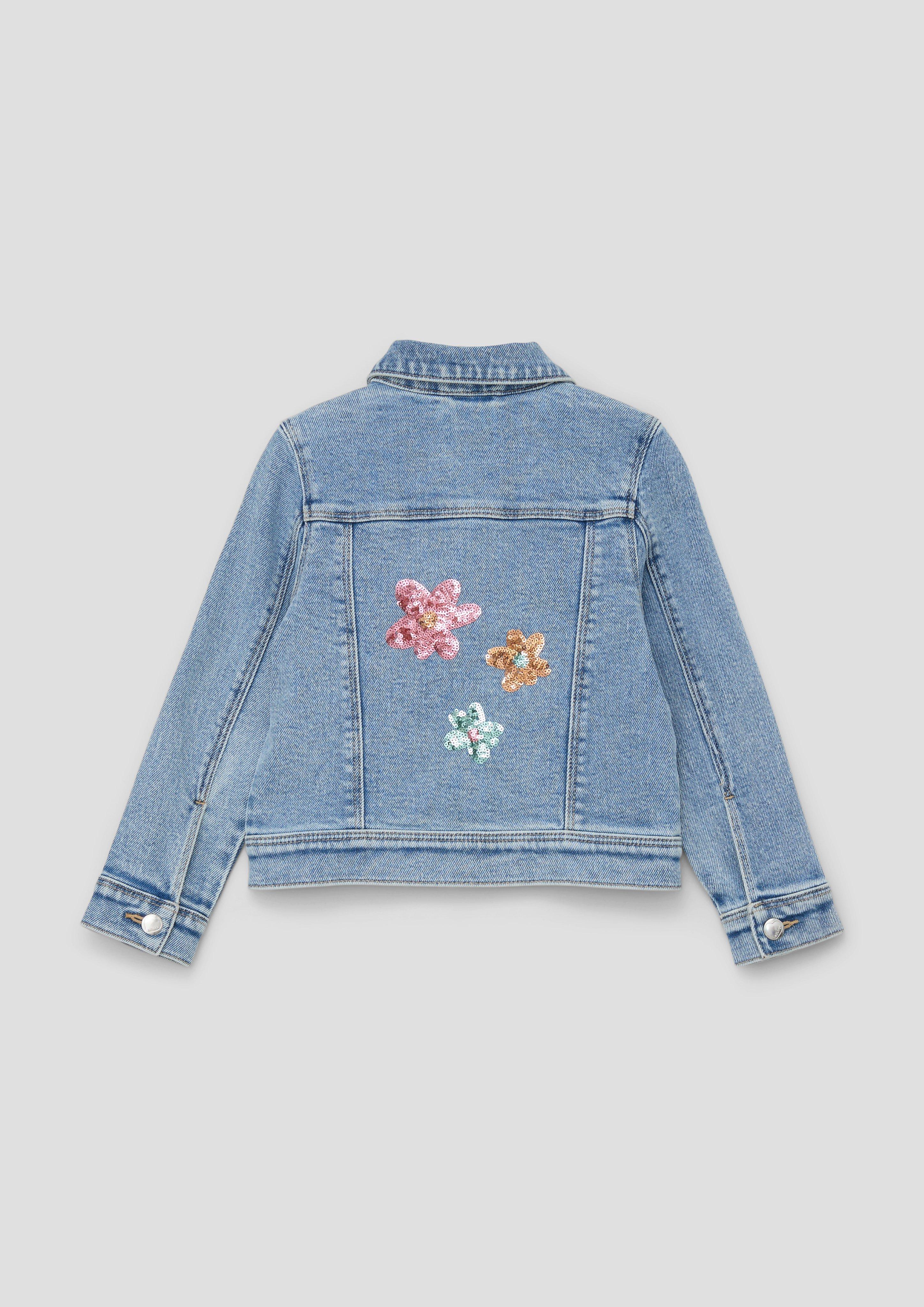 Jeansjacke mit Stickerei   2140074-53Z2
