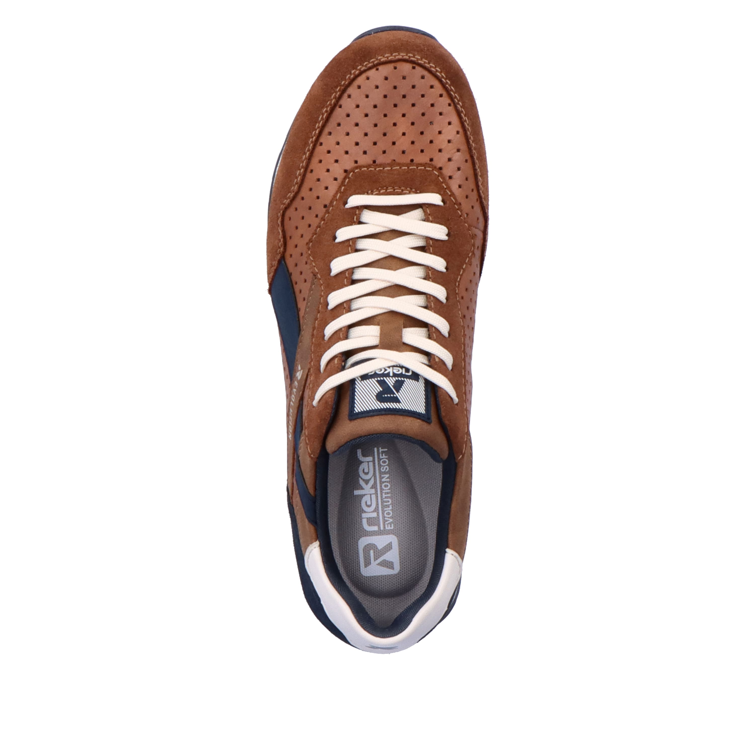 Rieker Herren Sneaker Low nut-brown ocean-blue