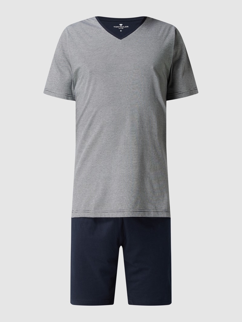 Pyjama aus Baumwolle in marineblau