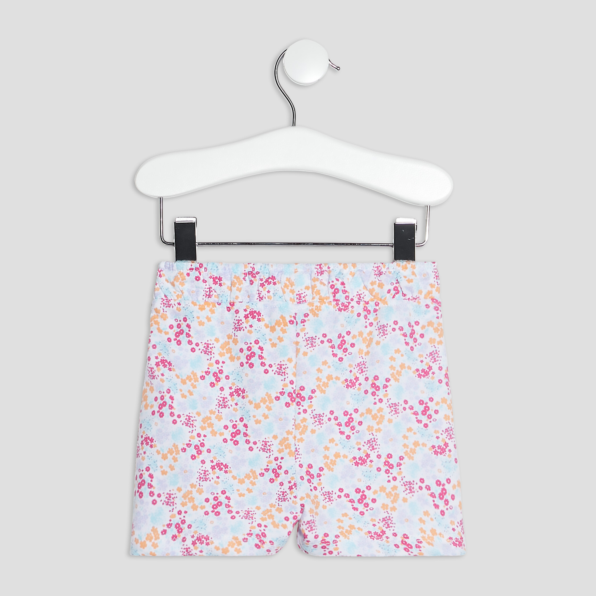 Short droit taille élastiquée blanc bébé fille | La Halle