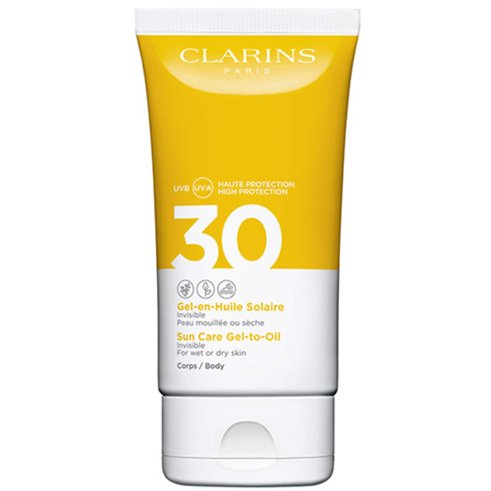 Clarins Gel-en-Huile Solaire Corps UVA/UVB 30 Crème solaire enrichie en antioxydants
