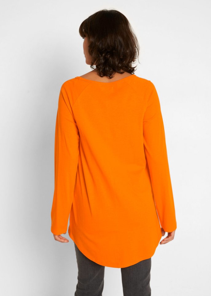 Oversize Longshirt mit Rundhalsausschnitt