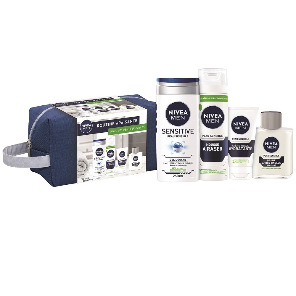 nivea TROUSSE SENSITIVE MEN ROUTINE HOMME PEAUX SENSIBLES