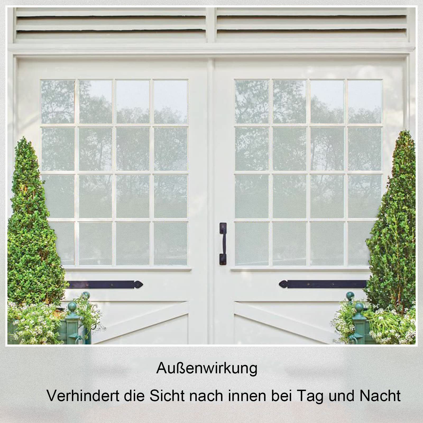 Fensterfolie Statische Fensterfolie selbsthaftend Blickdicht [45x100 cm], ZmdecQna