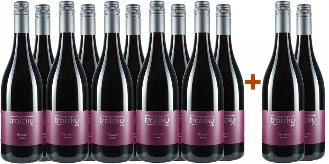 10+2 Paket Rotwein Cuvée - Gutswein trocken - Weingut Tratzky