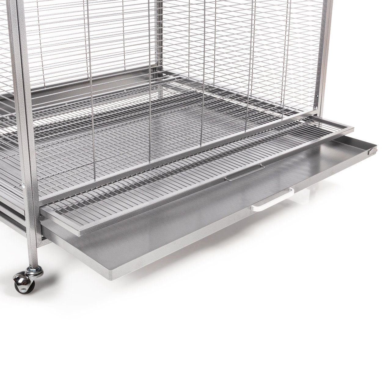 Montana Cages Vogelkäfig New Sydney - Platinum, Wagerechter Verdrahtung ca. 90 x 70 x 180 cm, XXL Sittich Voliere Zink- und Schwermetall-frei, Ungiftig