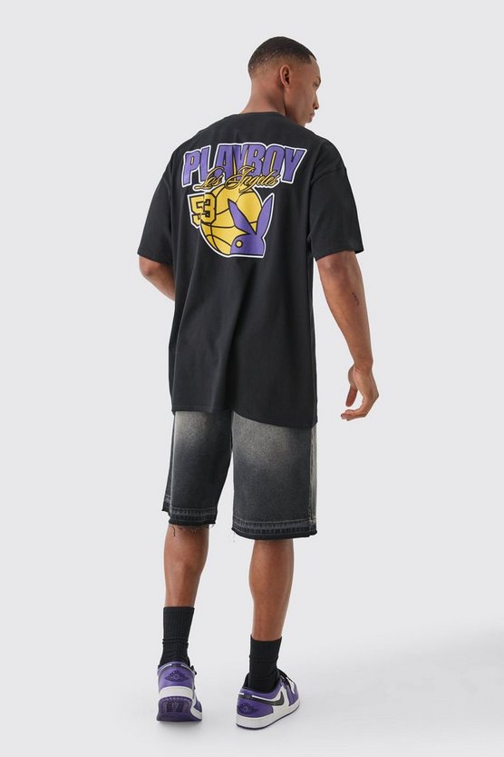 Oversize T-Shirt mit lizenziertem Playboy-Print