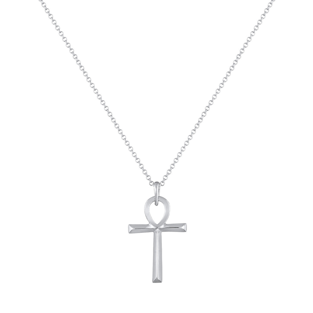 KUZZOI KUZZOI Collier Hommes Pendentif Croix Symbole Sacré en argent sterling 925 Bijoux