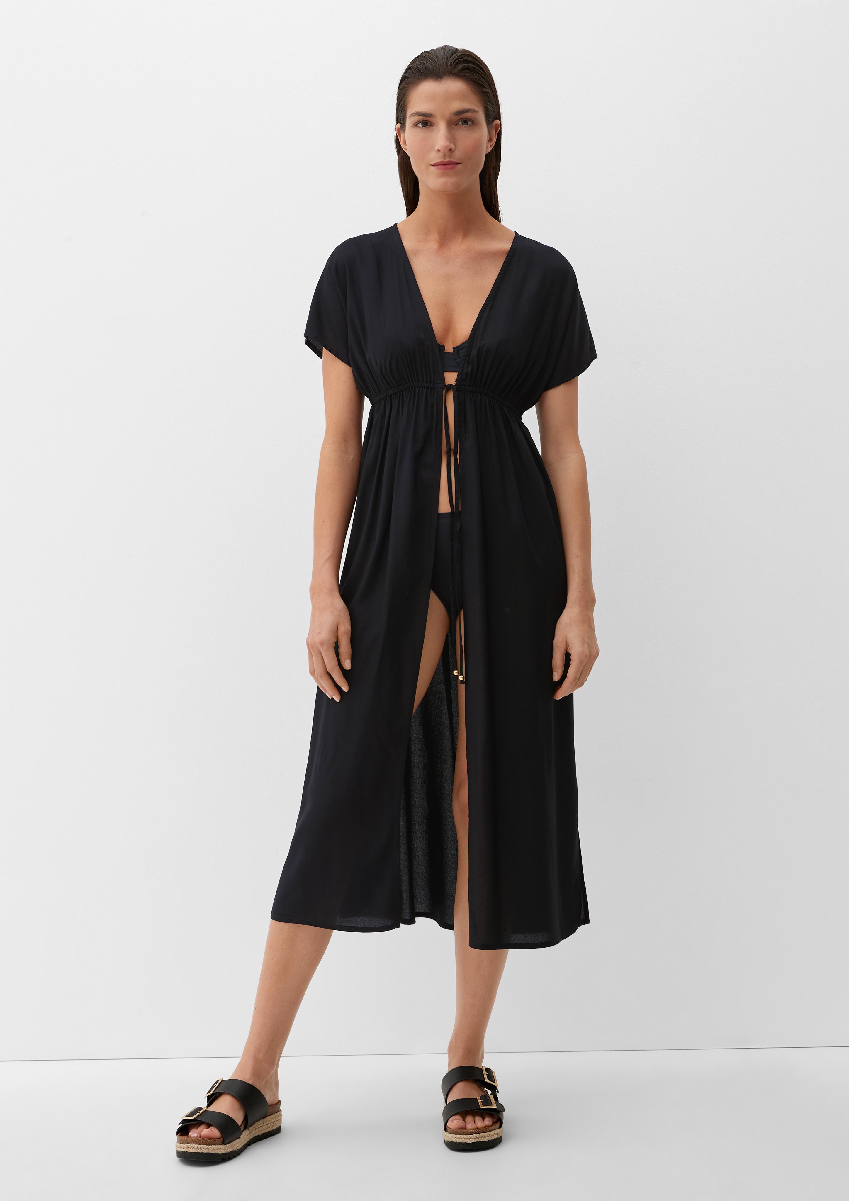 Fließendes Strandkleid mit Tunnelzug  6008131-9999
