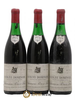 Savigny-lès-Beaune Dominode Chanson Pere et Fils 1974 - Lot de 3 Bouteilles