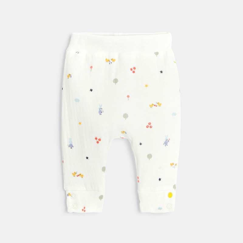 Pantalon confort bébé en maille tubique bio beige Absorba