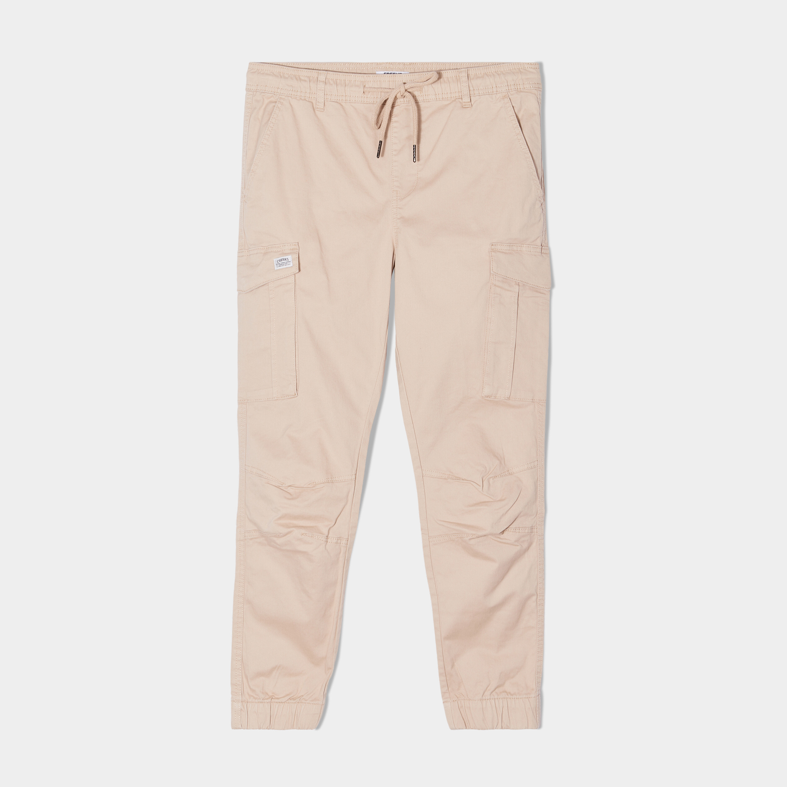 Pantalon cargo taille élastiquée Creeks beige garçon | La Halle