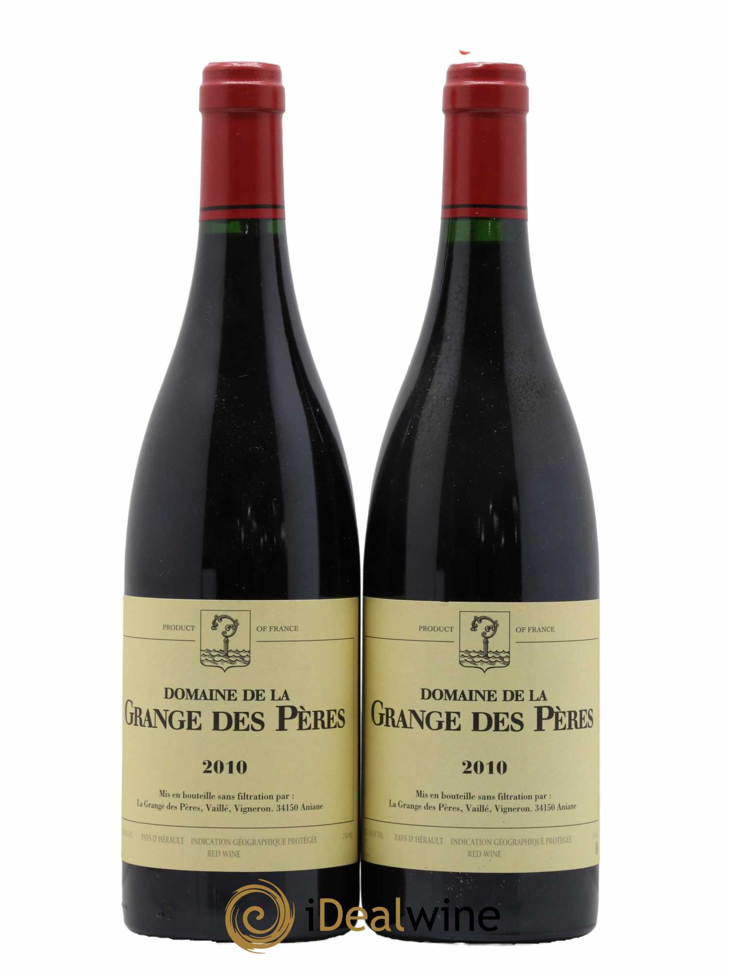 IGP Pays d'Hérault Grange des Pères Laurent Vaillé  2010 - Lot de 2 Bouteilles