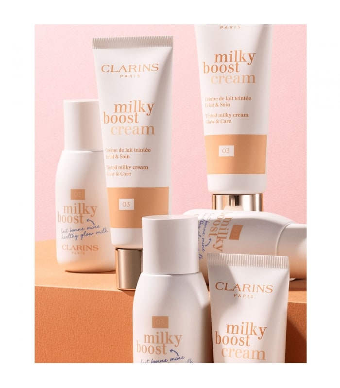 Clarins-MILKY BOOST CREAM-Crème de lait teintée Eclat & soin