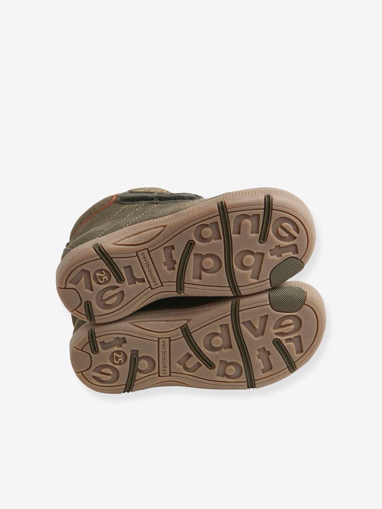 Bottines scratchées garçon collection maternelle kaki
