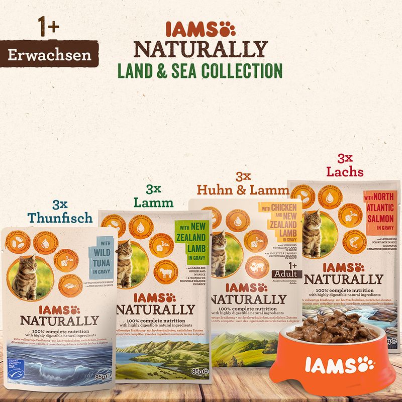 IAMS Naturally Adult Cat Land & Sea Collection