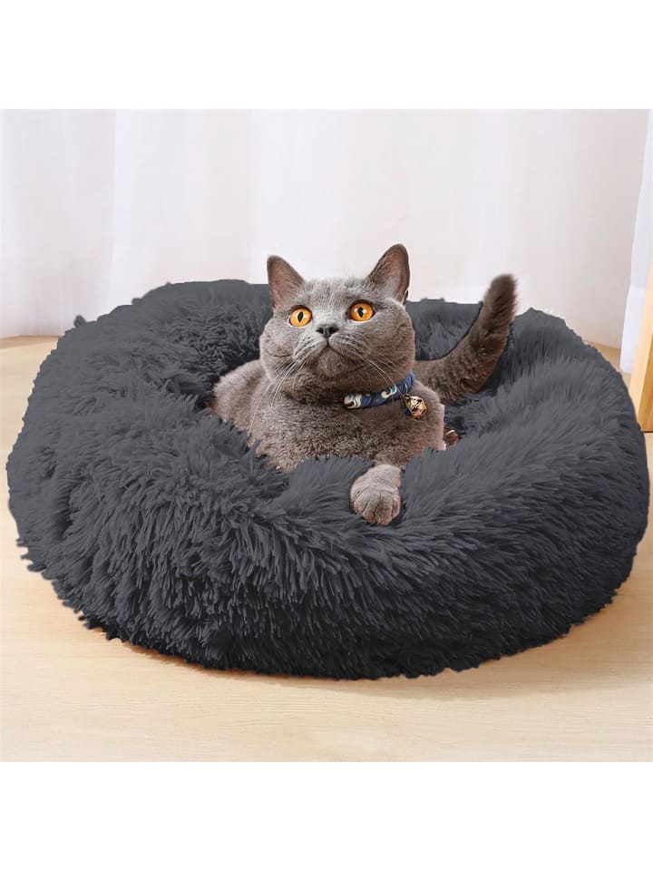 Intirilife Hundebett Katzenbett in Dunkel Grau 80cm günstig kaufen 80 cm