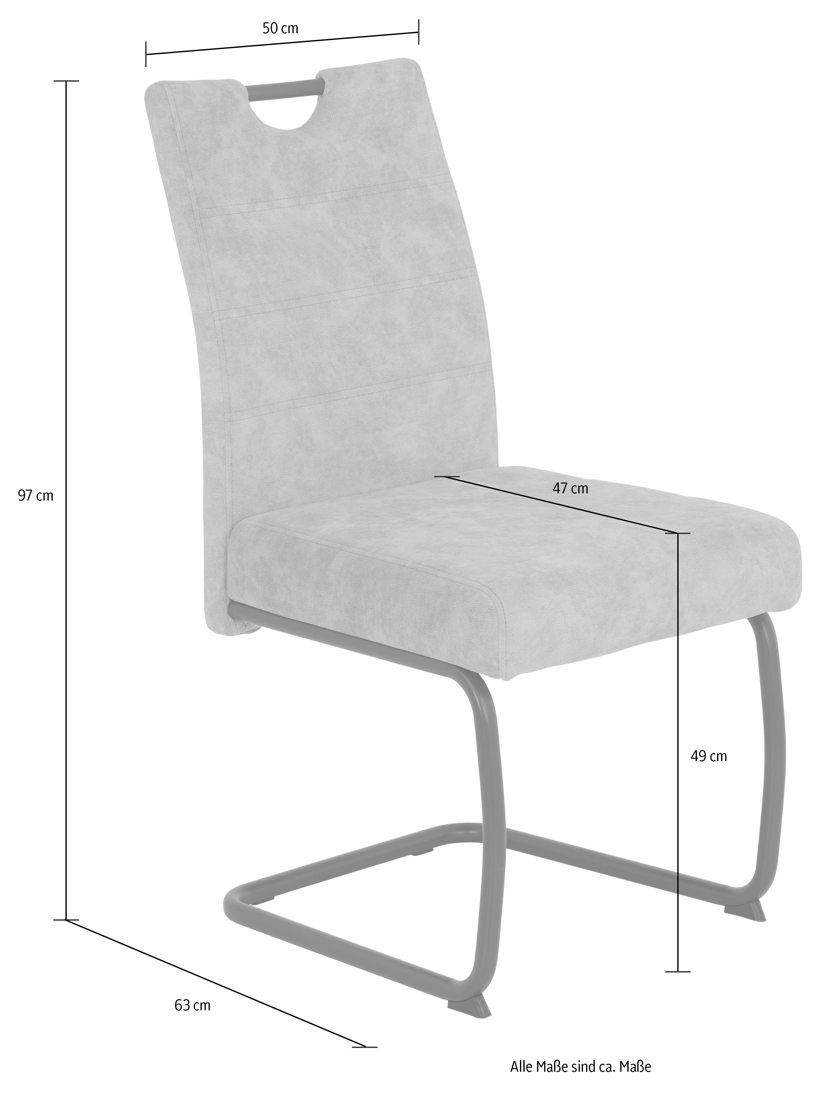 HELA Freischwinger Laurina (Set, 2 St), bequeme Sitzbreite, mit Federkern Polsterung