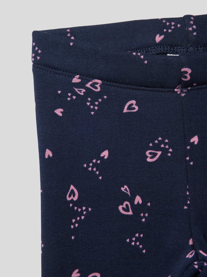 Leggings mit elastischem Bund in marineblau