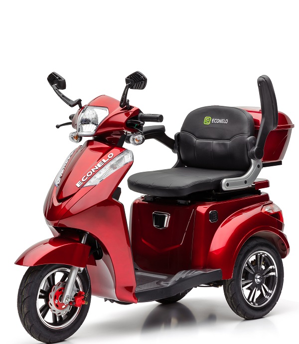 Econelo Elektro Dreiradroller ECONELO S1000 Lithium rot
