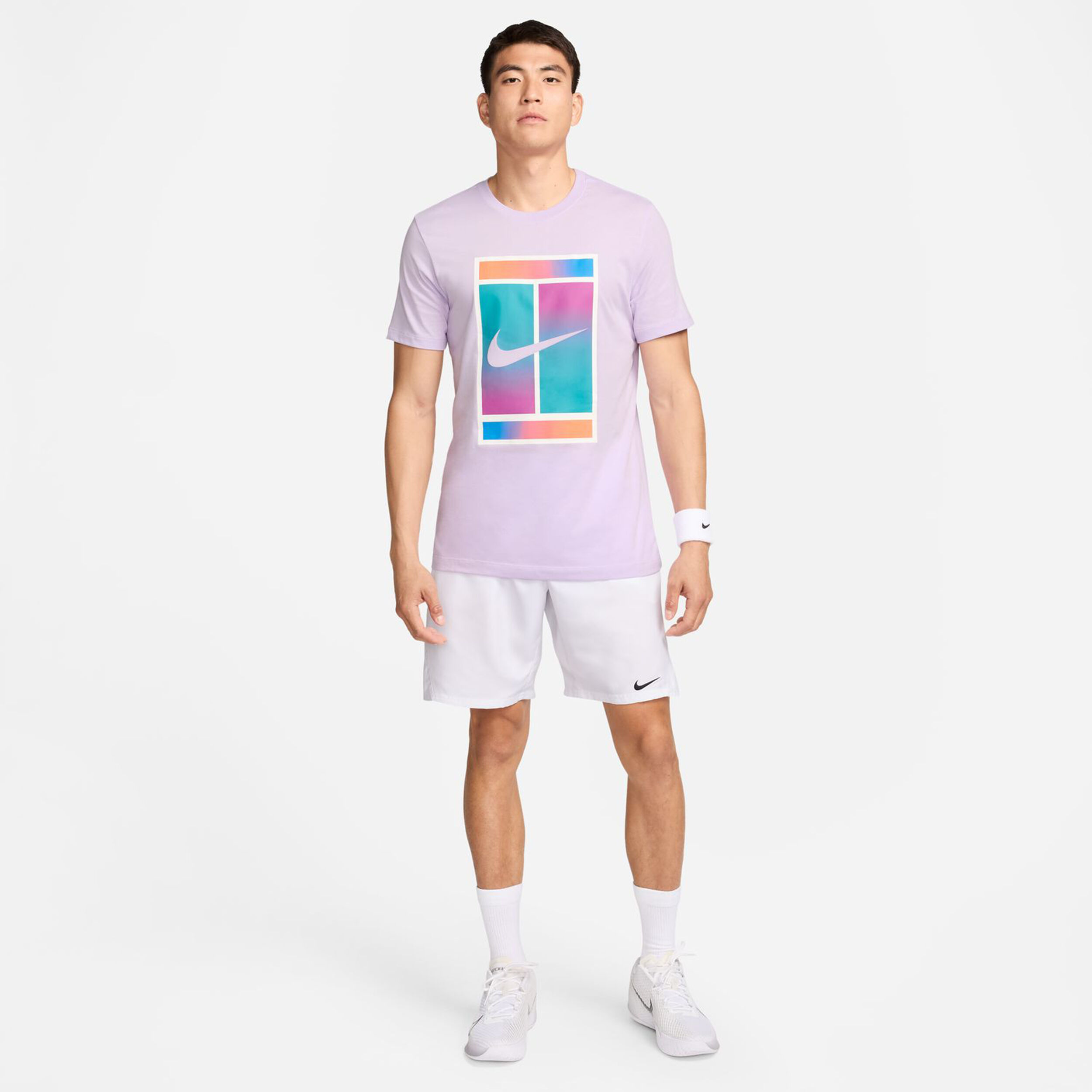 Court Dri-Fit Heritage T-Shirt Herren - Grau, Mehrfarbig