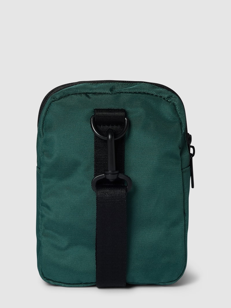 Umhängetasche mit Label-Stitching Modell 'Small Shoulder Bag' in bottle