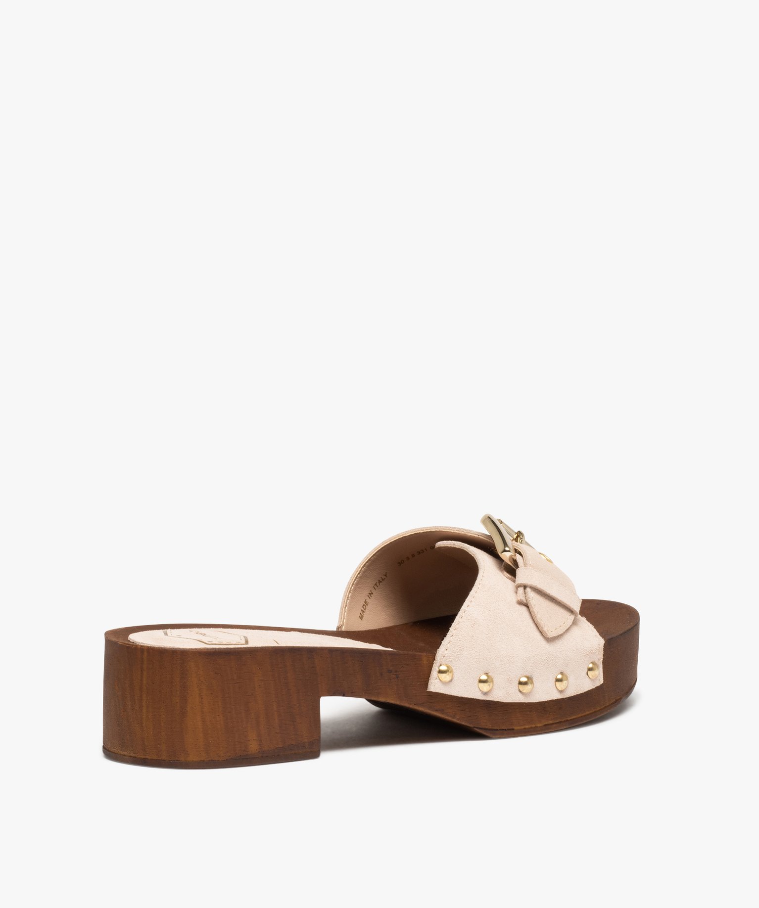 Mules femme à talon large et bride en cuir - Taneo beige | GEMO