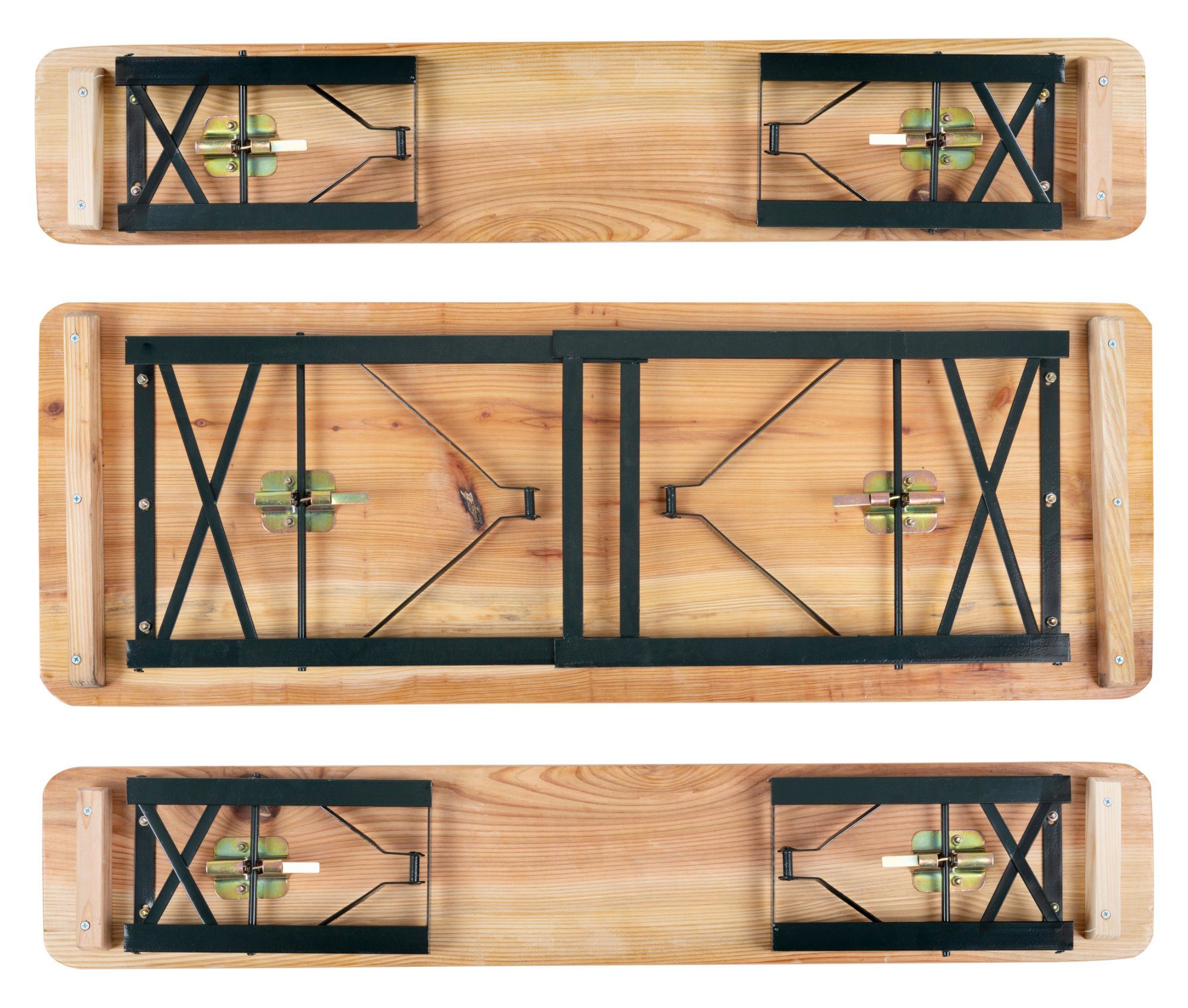 Stagecaptain Bierzeltgarnitur BBK-110 Hirschgarten Kinder-Festzeltgarnitur 110 cm, (3-tlg., 2 x Bank, 1 x Tisch), kleine Sitzgelegeneheit für Kinder, extra niedrig (Tischhöhe: 53 cm)