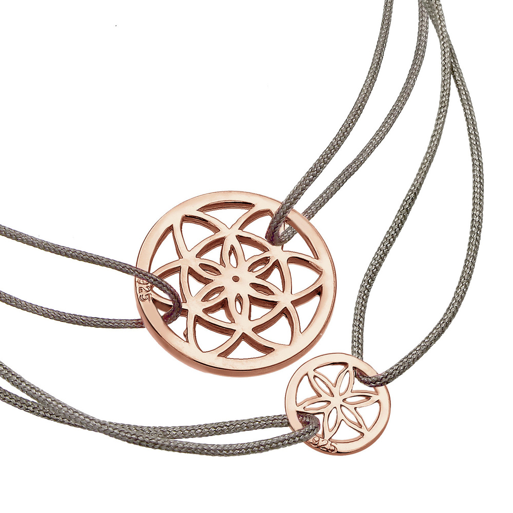Elli Elli Bracelet Femmes motif Fleur de vie Basic en argent sterling 925 plaqué or ro Bracelet