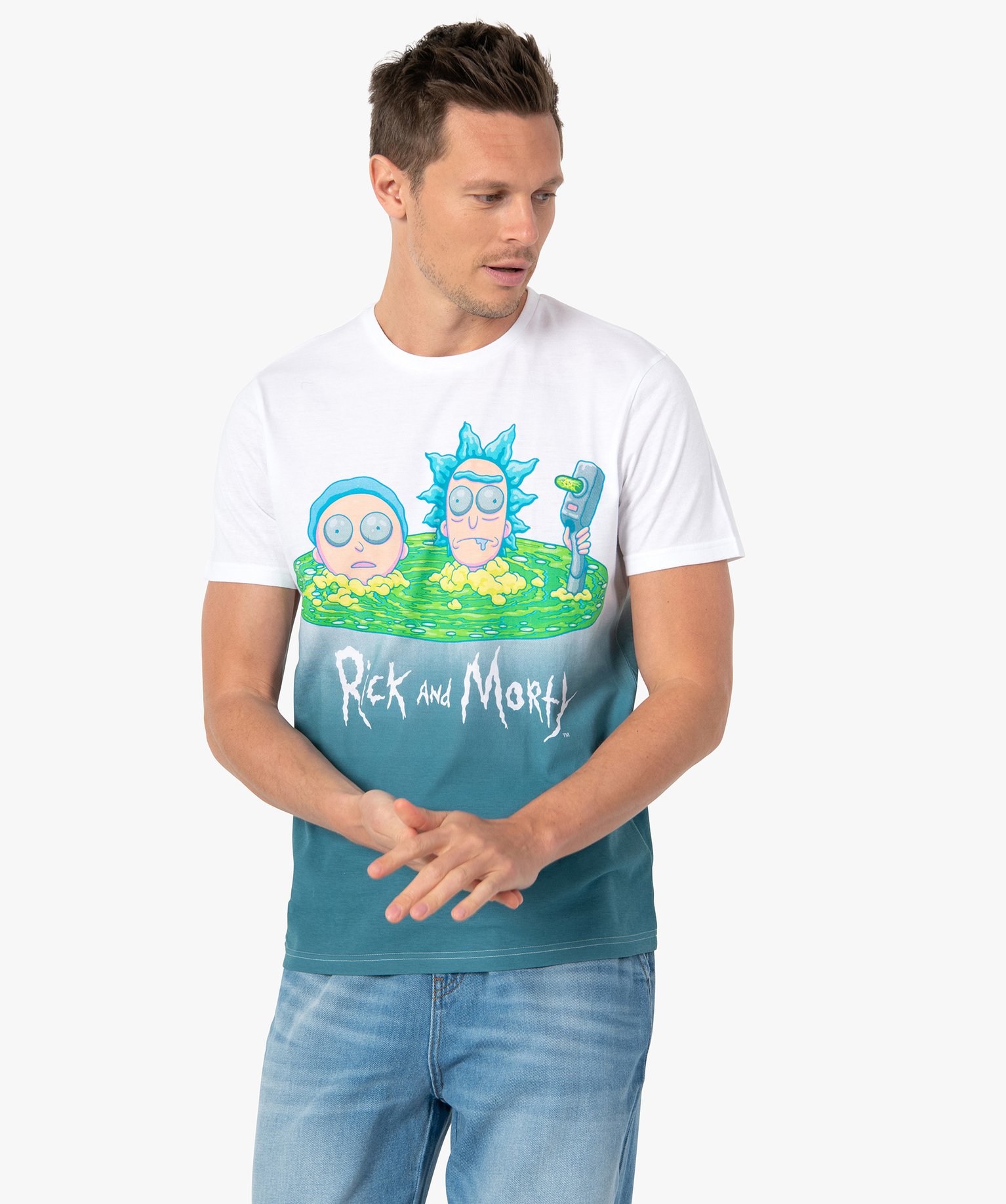 Tee-shirt homme avec motif XXL – Rick and Morty bleu | GEMO
