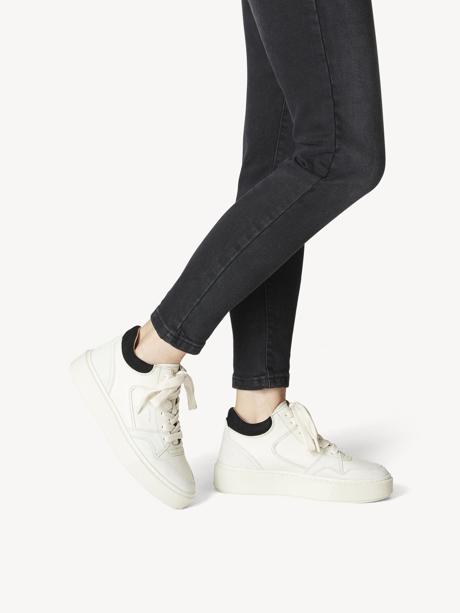 Basket en cuir - beige
