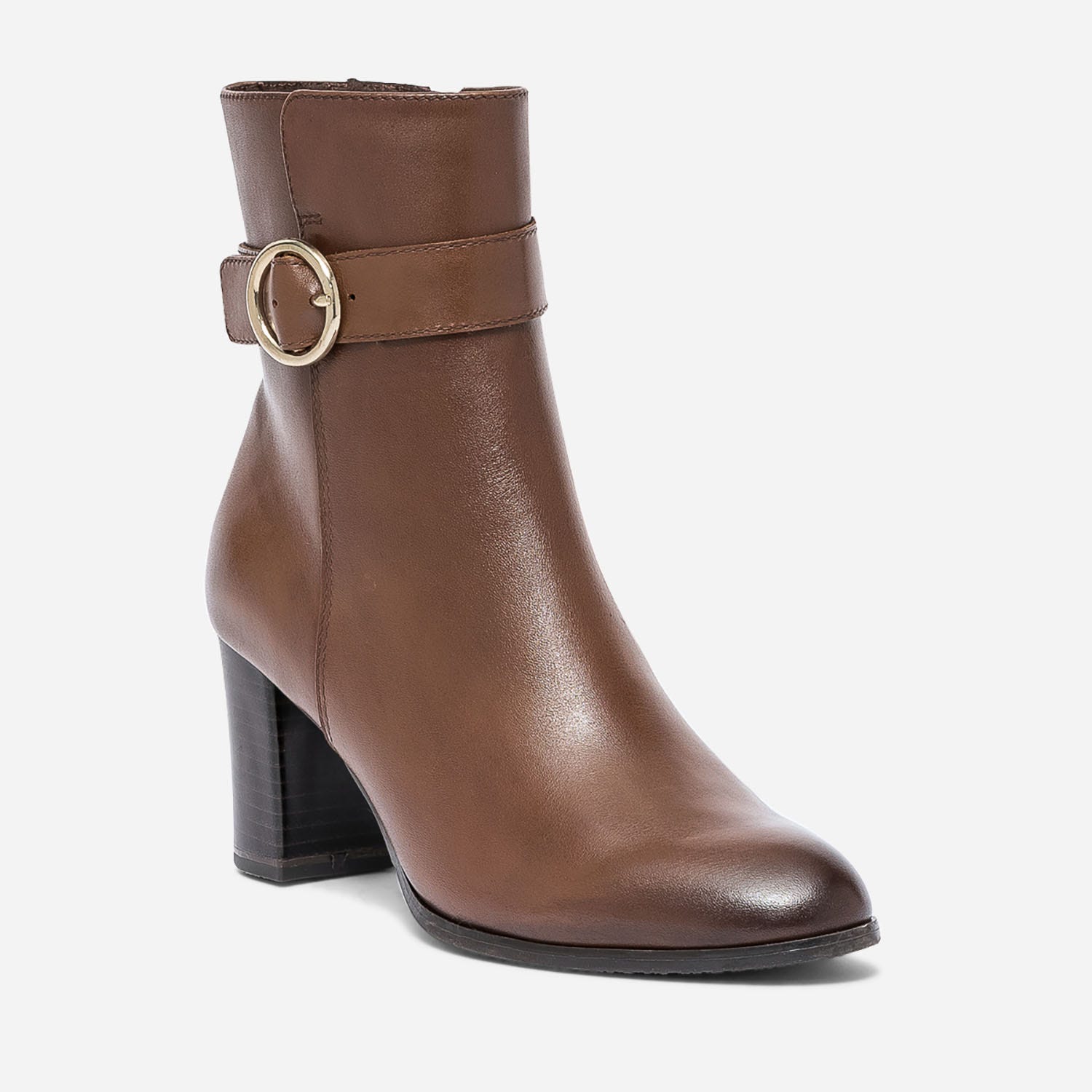 Boots CAPRICE cognac en cuir à talon