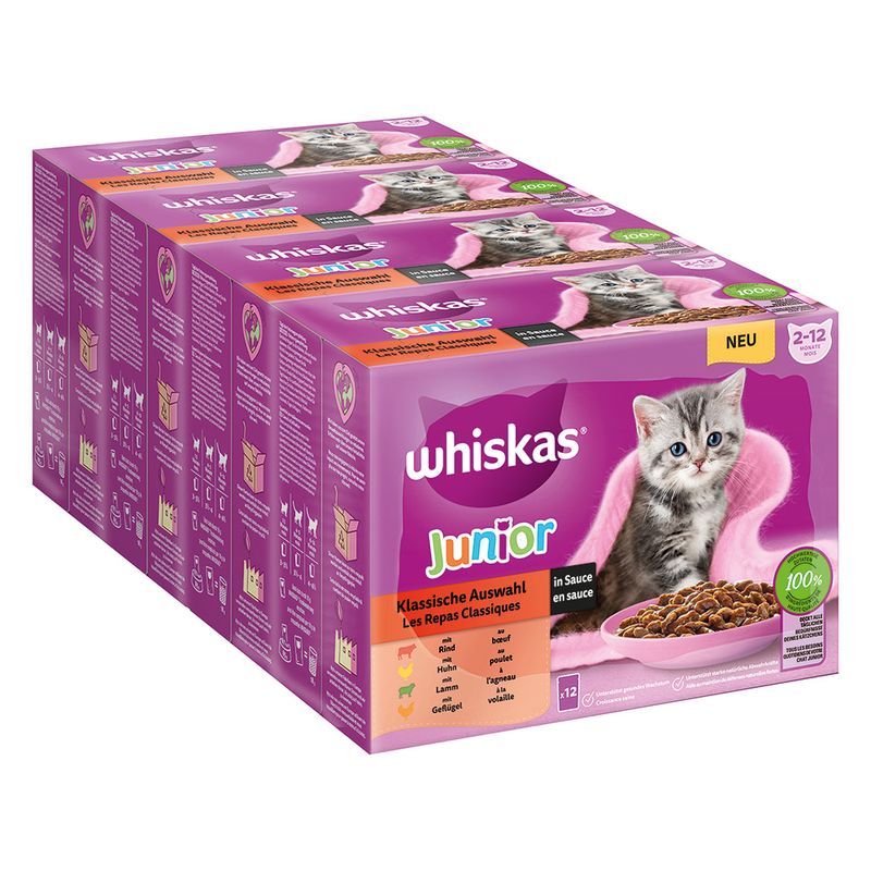 Jumbopack Whiskas Junior Frischebeutel 96 x 85 g