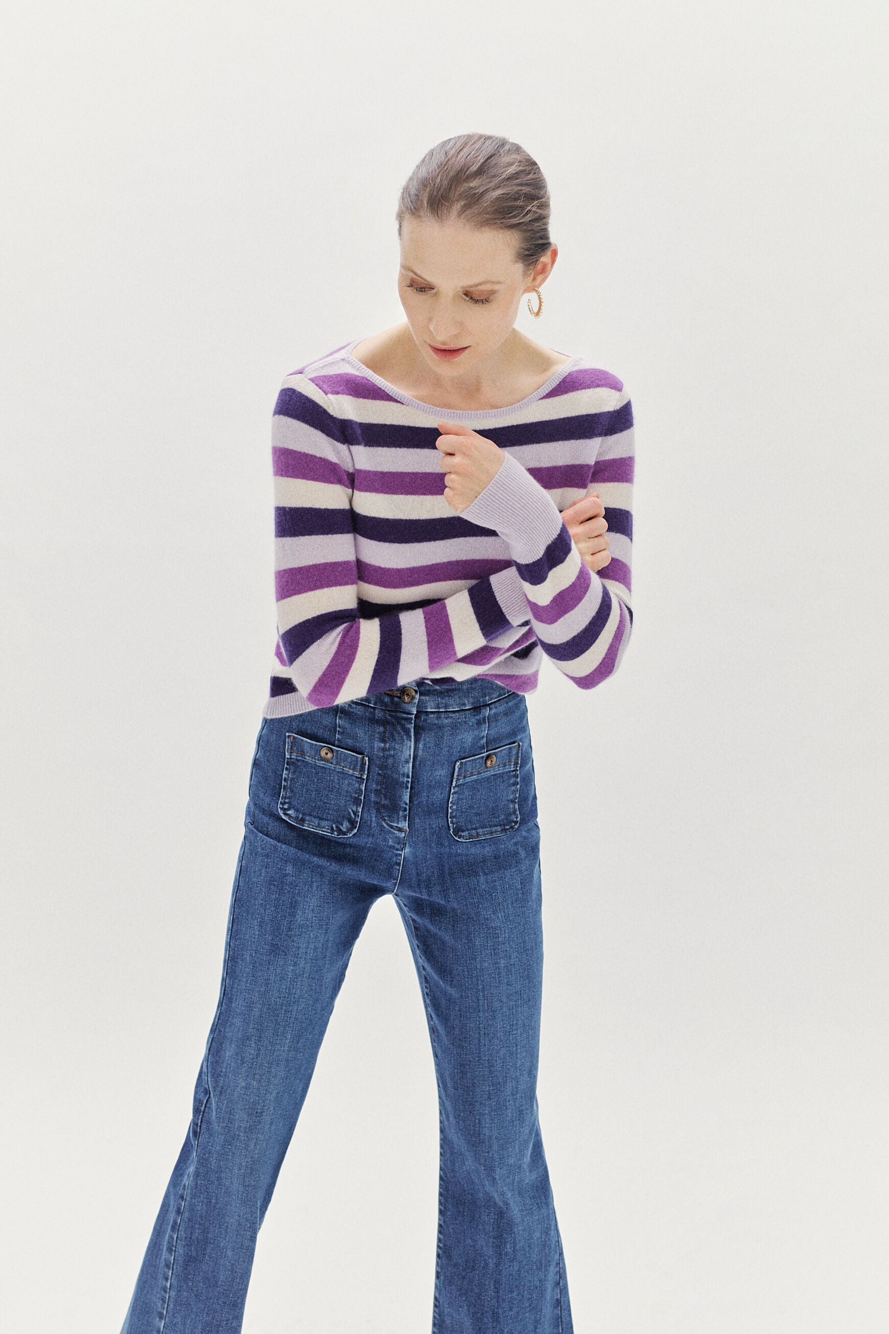 pull zelda 100% cachemire prune femme