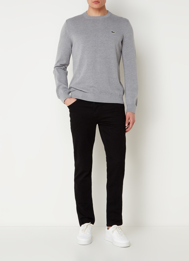 Maglione Lacoste a maglia fine con logo ricamato