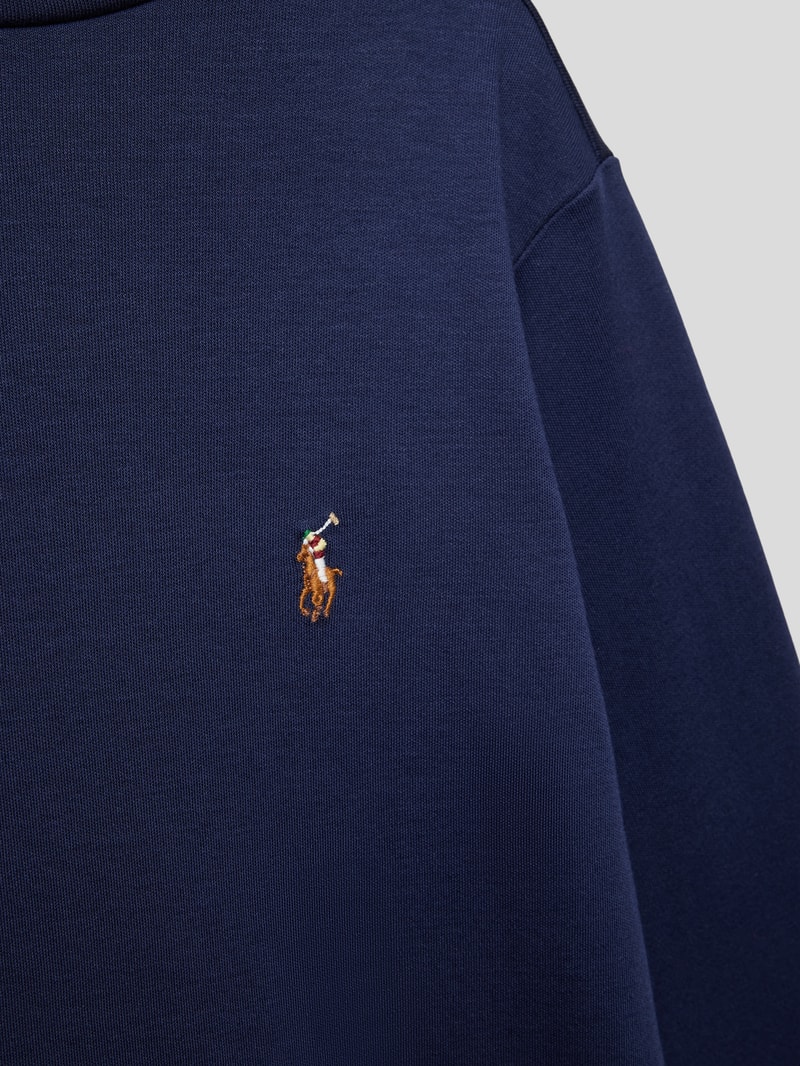 Sweatshirt mit Rollkragen in marineblau