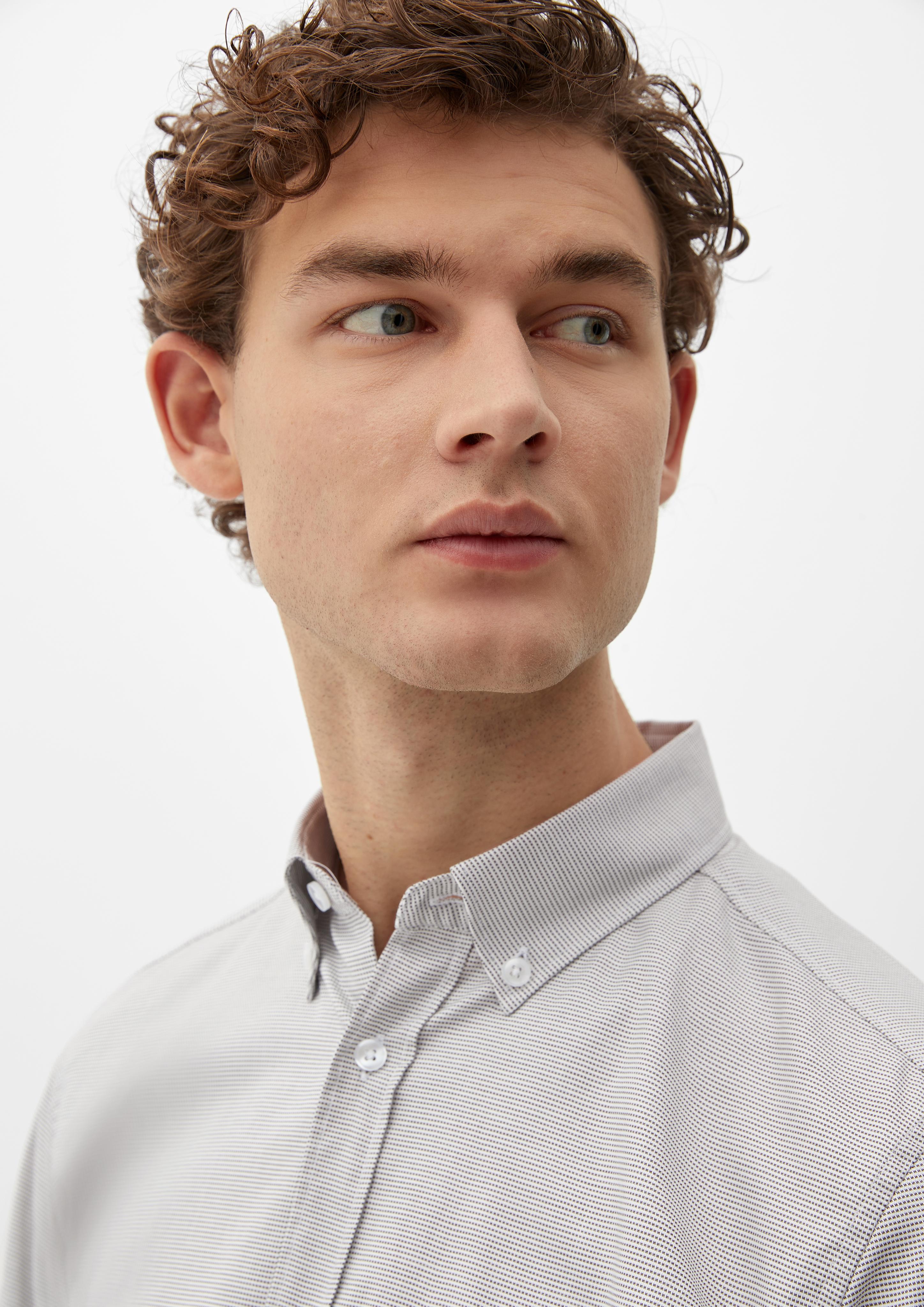 Slim: Hemd mit Minimalmuster  2127460-02K2