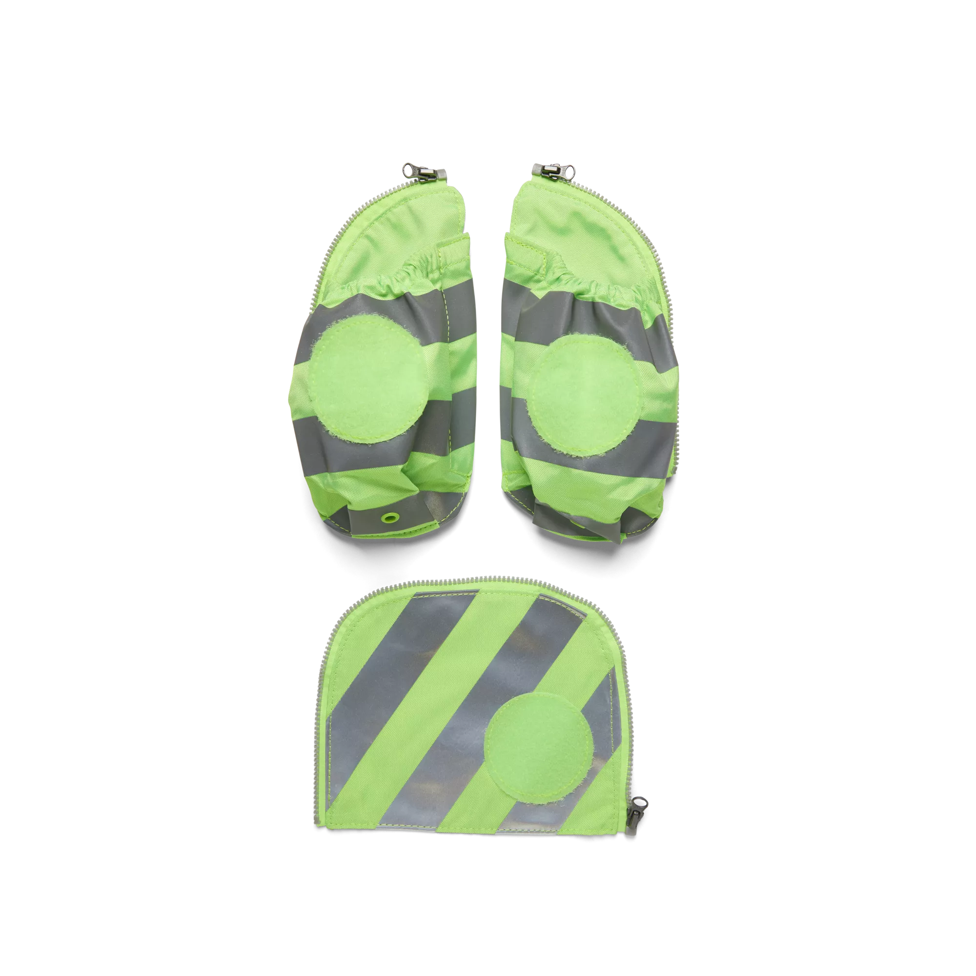 ergobag Seitentaschen Zip-Set mit Reflektorstreifen Grün