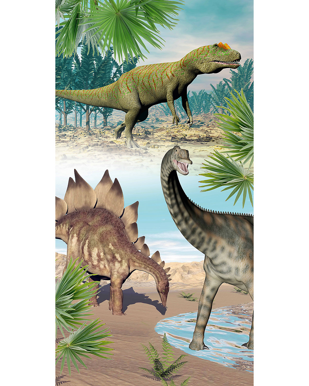 Strand- & Badetuch Dino, 75x150 cm