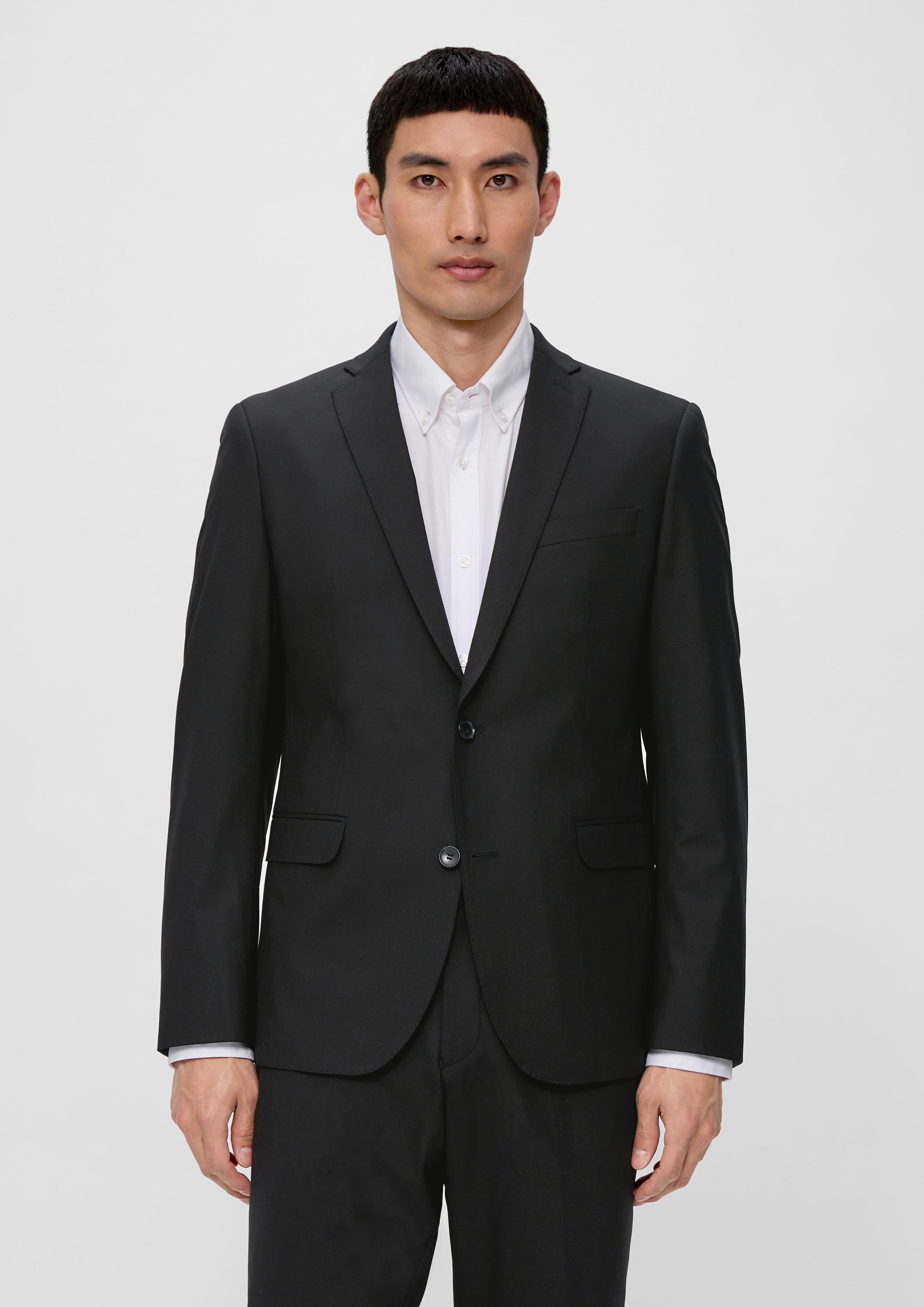 Slim: Elastisches Sakko in Wollmix  2134202-9999