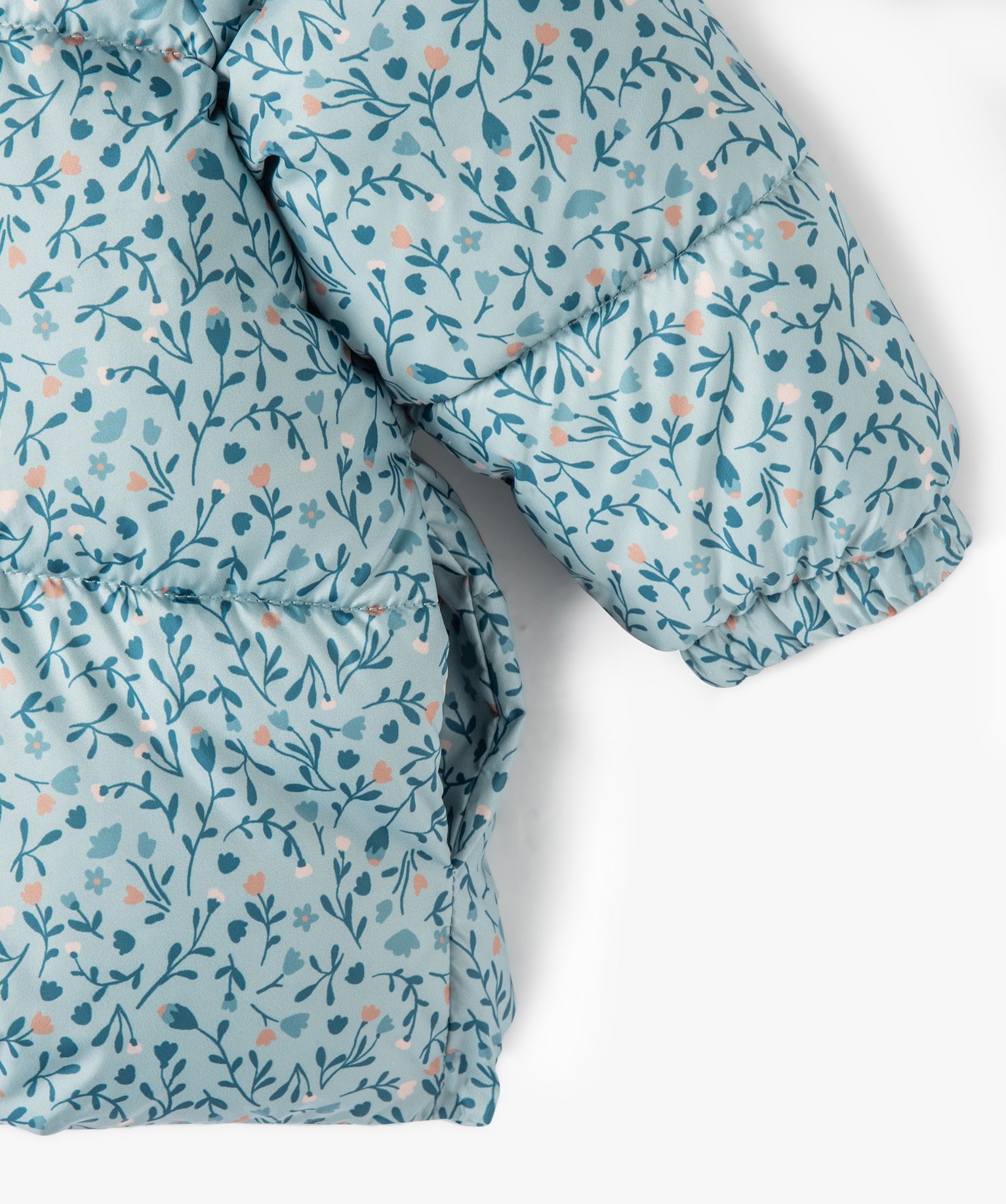 Blouson matelassé à motifs fleuris bébé fille multicolore | GEMO