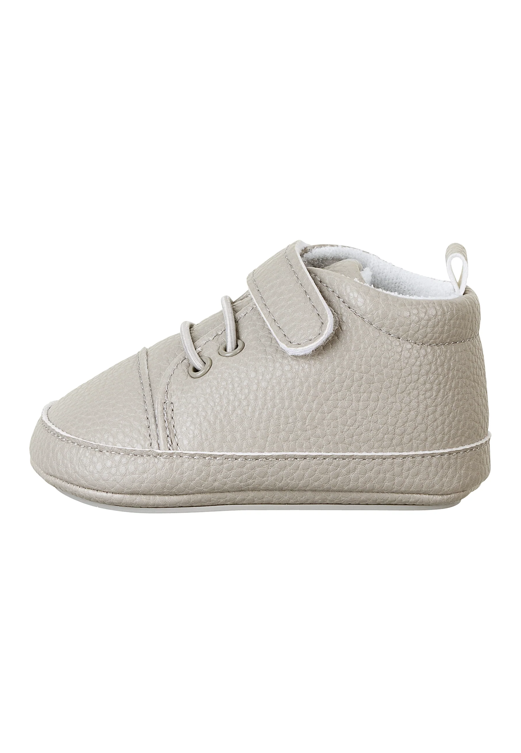 Babyschuh aus Kunstleder, Marine und Weiß