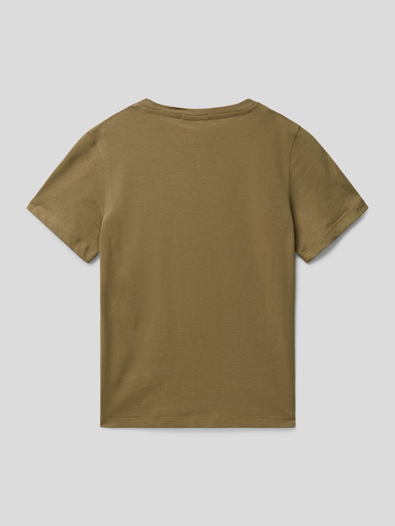 T-Shirt mit Label-Print Modell 'PRINT SUNREVEAL MONO LOGO' in schokobraun
