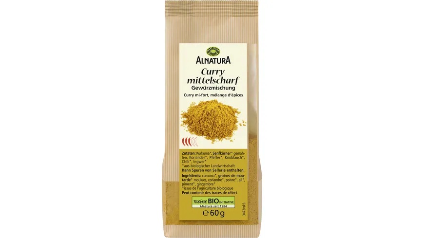 Alnatura Bio Curry mittelscharf 60 g