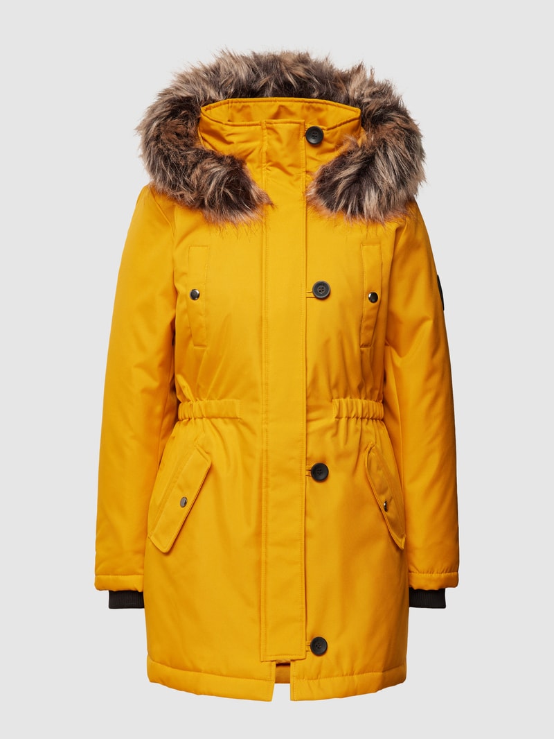 Parka mit Kunstfell Modell 'IRIS' in gelb