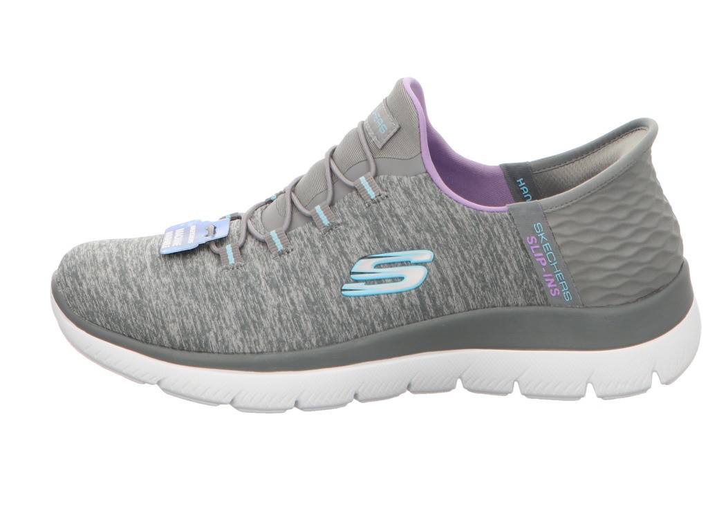 SKECHERS Sportliche Slipper grau