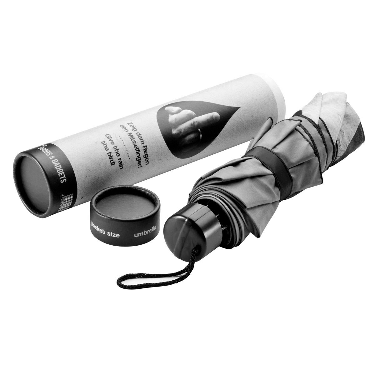 Goods+Gadgets Taschenregenschirm Regenschirm mit Mittelfinger, Stinkefinger Schirm 100 cm