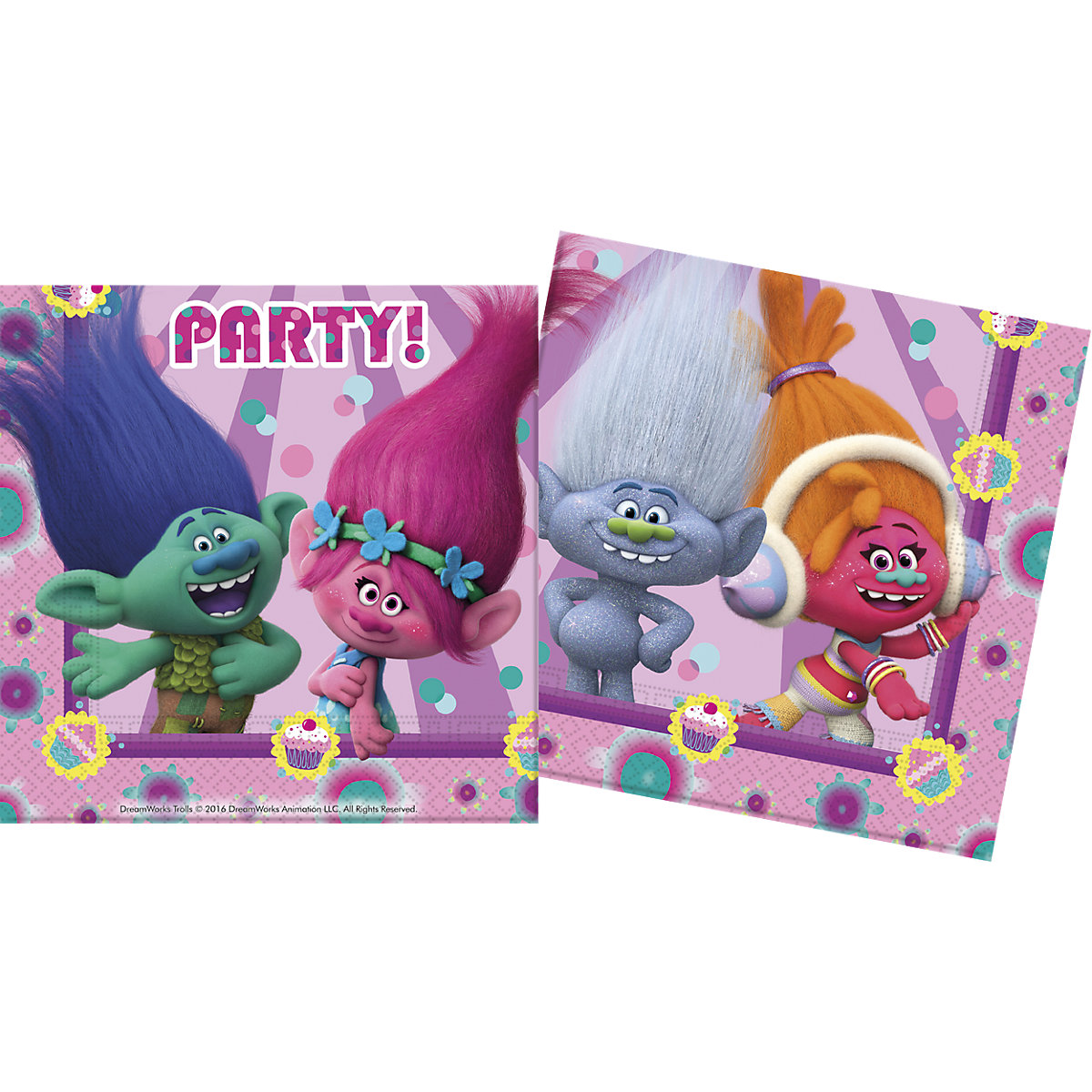 Servietten Trolls, 33 x 33 cm, 2-lagig, 20 Stück