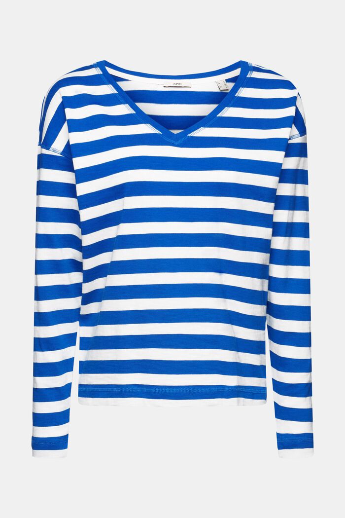 Streifen-Shirt mit V-Ausschnitt