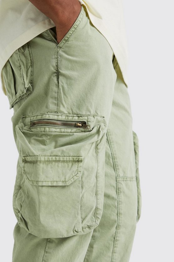 Slim-Fit Schlaghose mit Acid-Waschung